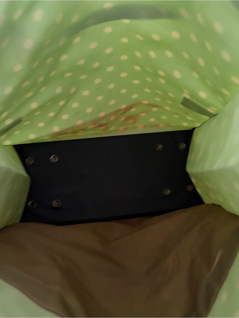 Green Polka Dot Rolling Organizer Tote - Stylish Home Storage